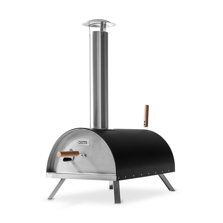 De Pizzaiolo met schoorsteen en inklapbare pootjes.