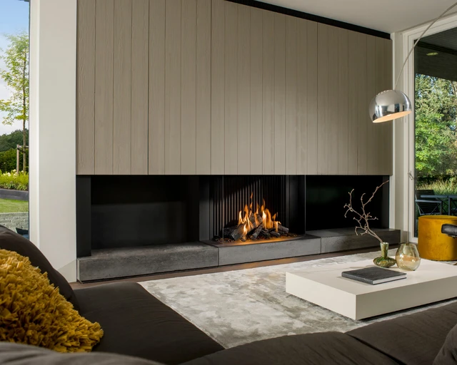 Barbas Gas Fire Panorama 110-55 driezijdige inbouwgashaard