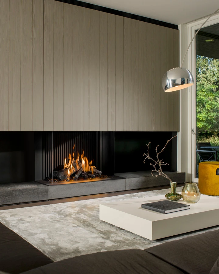 Barbas Gas Fire Panorama 110-55 driezijdige inbouwgashaard