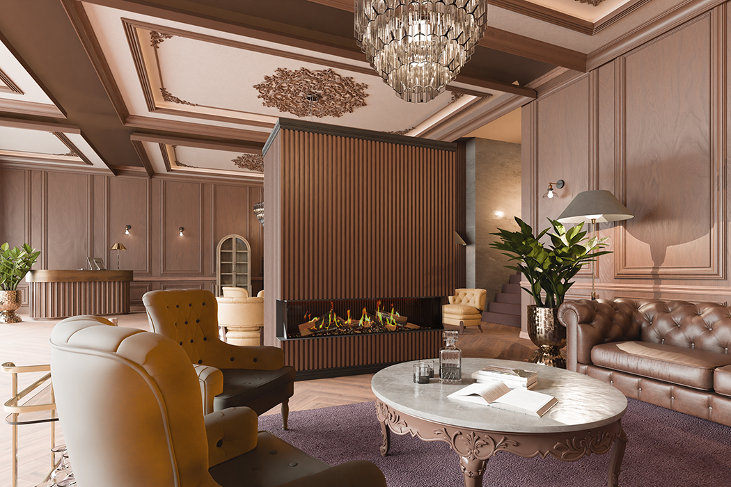 DRU Virtuo 180 3 Evolve Hotel lobby country style – fabrikantfoto