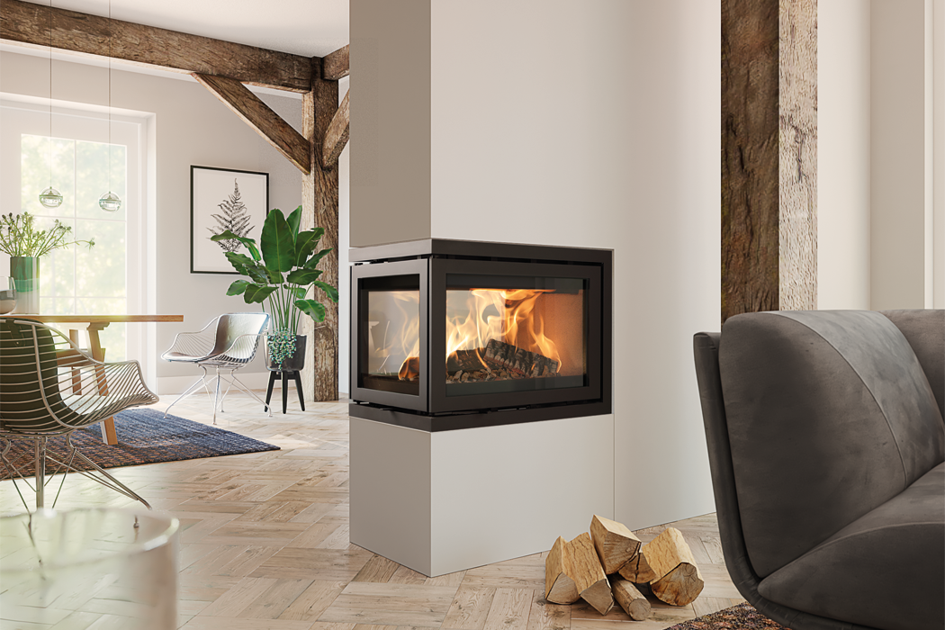 Dik Geurts Instyle Triple U 700 driezijdige houtgestookte inbouwhaard
