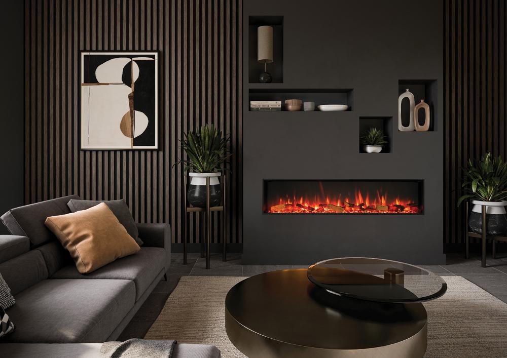 Gazco eStudio 165R brede elektrische fronthaard met eikenstammeneffect