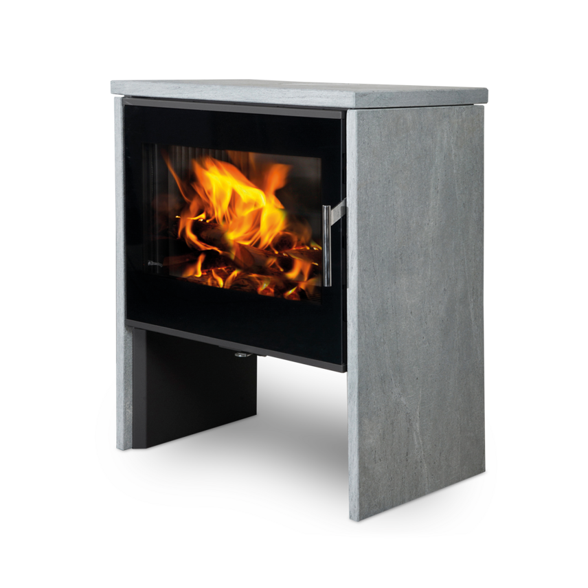 Olympia Fires Muria Deco met glazen deur en open houtnis