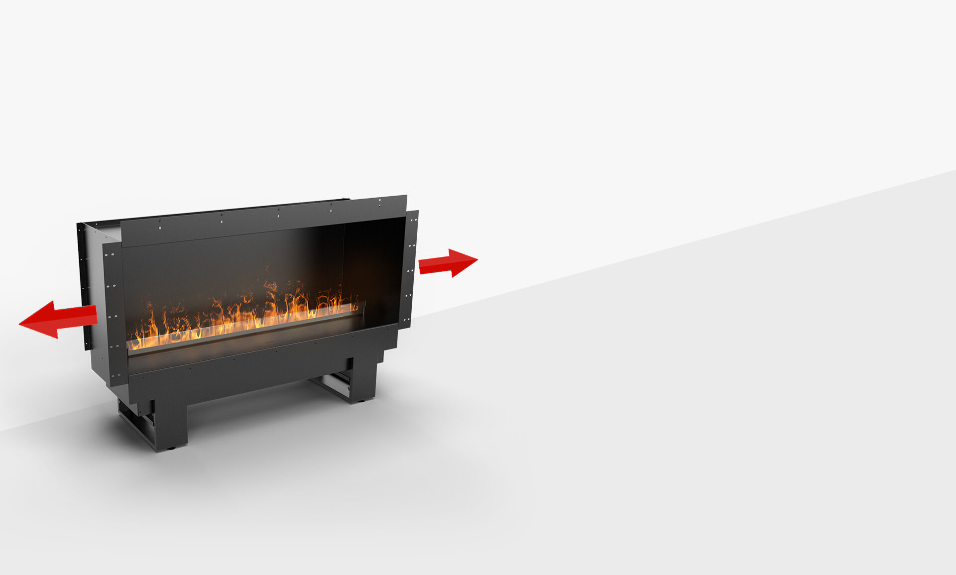 Planika Cool Flame Fireplace uitneembare zijpanelen