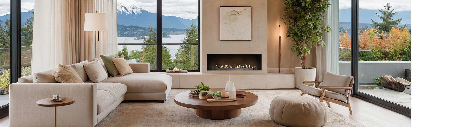 Planika Prime Fire 2.0 ingebouwd in een modern interieur