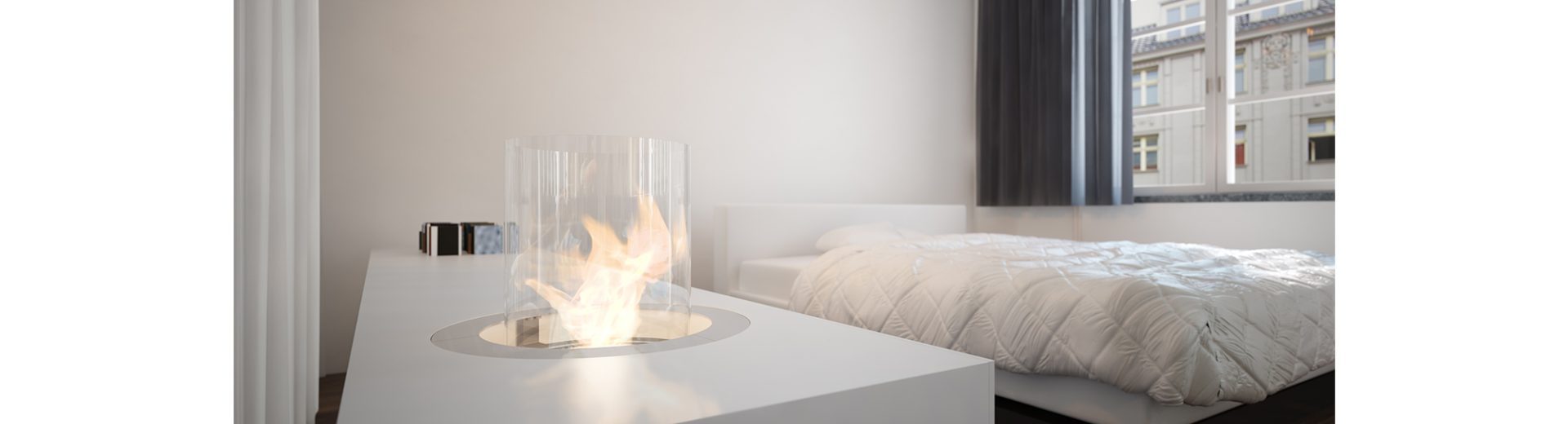 Planika Rondo ronde bio-ethanol inbouwbrander voor tafel of meubel