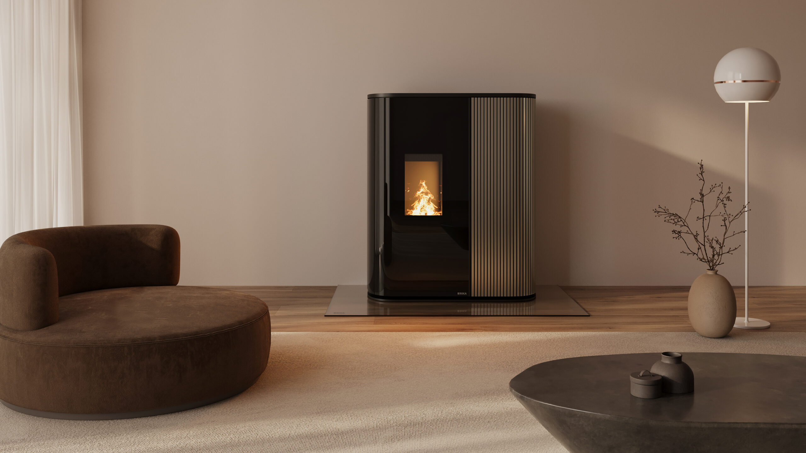 RIKA Masterpiece 1951 met platinabrons lamellenbekleding