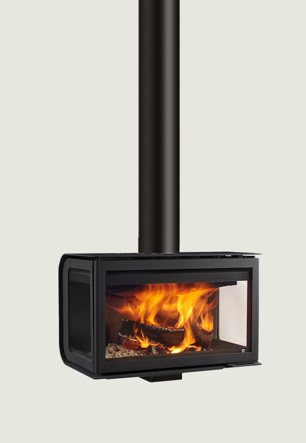 Rocal City brandende houtkachel