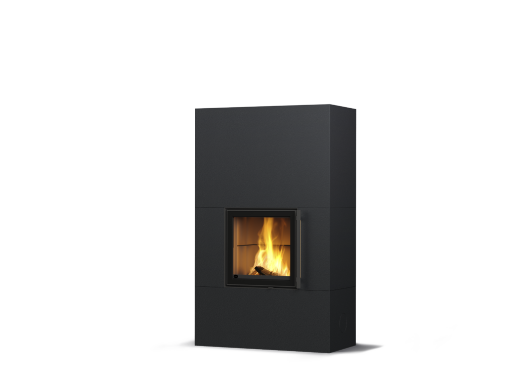 Tulikivi Raita – Structure Black, hoogte 1800 mm