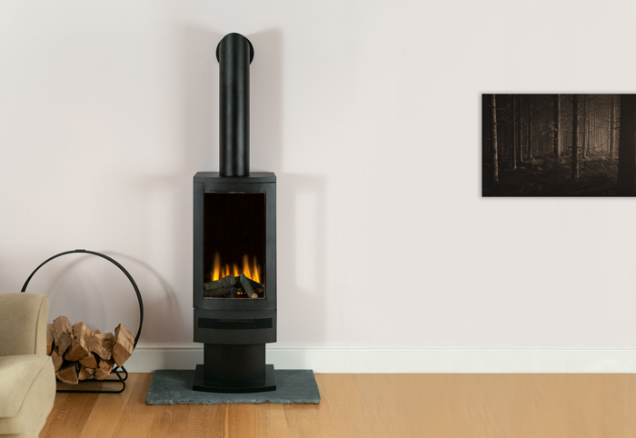 British Fires Bramshaw op sokkel met decoratieve sierpijp