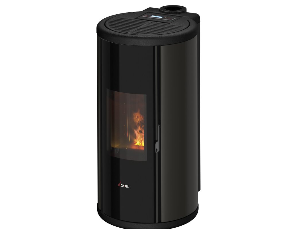 Cadel Sound Up Twin T2 pelletkachel in antraciet; modelbeeld van de leverancier, niet de schade aan exemplaar RK5766
