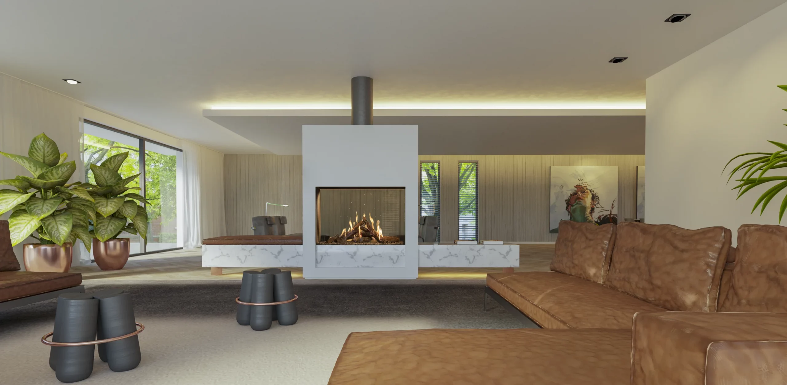 Kalfire GP110/79T gashaard in wooninterieur