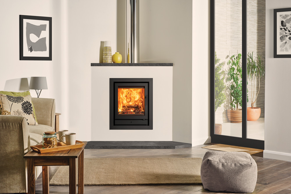 Riva2 55 Ecodesign haard met Profil 4-zijdig frame.