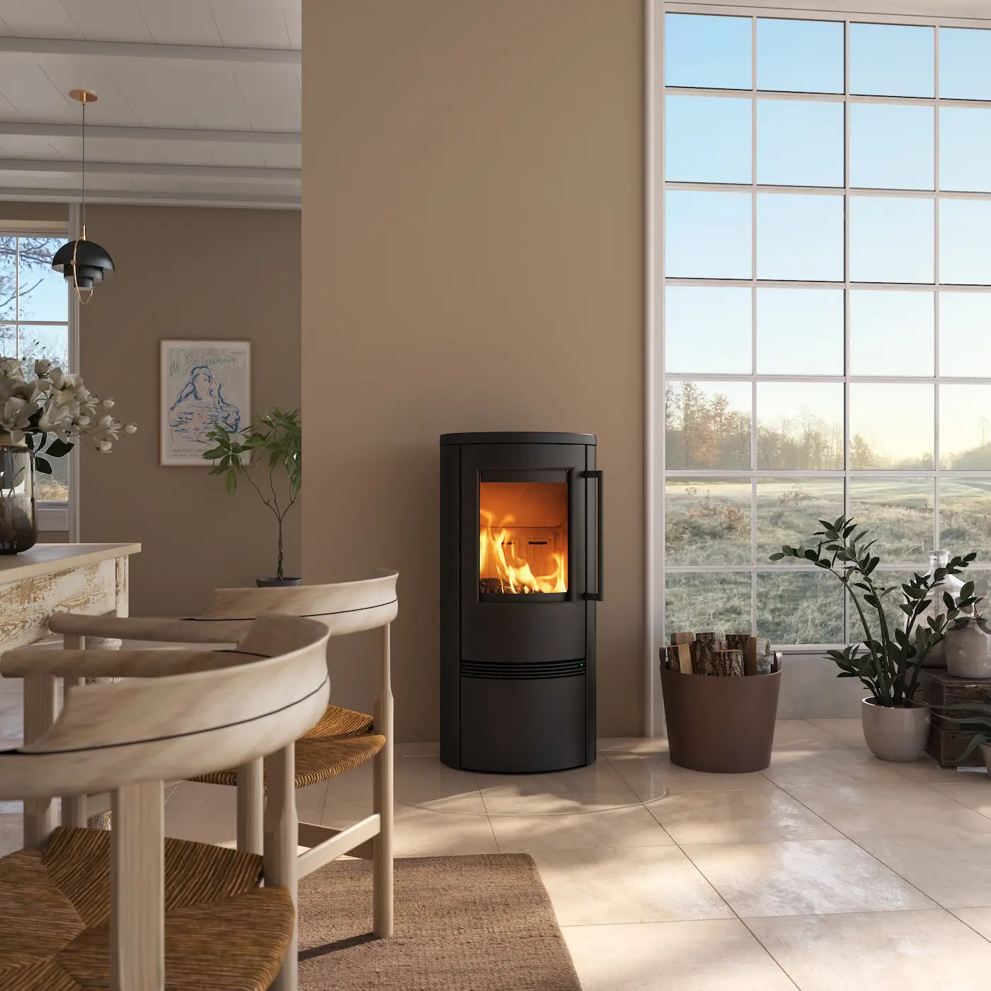 TermaTech TT21R A-FLAME houtkachel - sfeerbeeld 1
