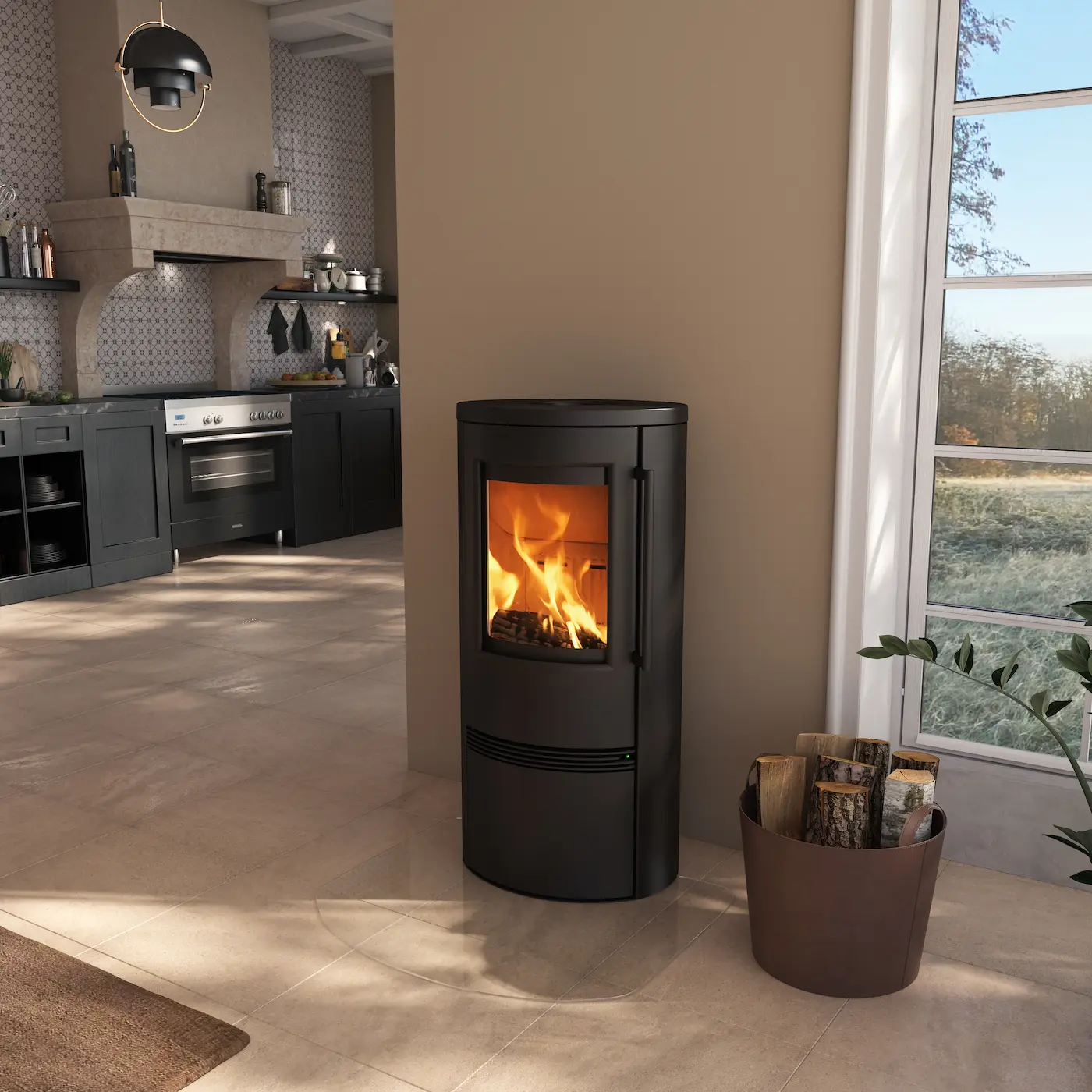 TermaTech TT21R A-FLAME houtkachel - sfeerbeeld 2