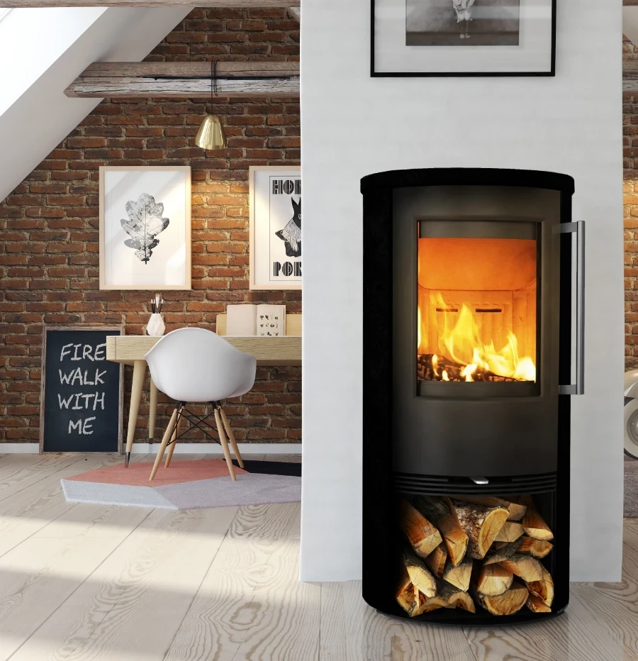 TermaTech TT21RS BLACK houtkachel - aanzicht 3