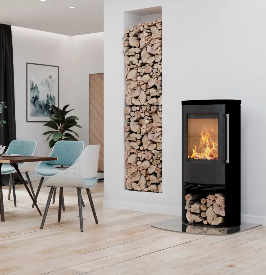 TermaTech TT21RS BLACK houtkachel - aanzicht 4